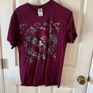 Gildan Maroon Graphic T-Shirt